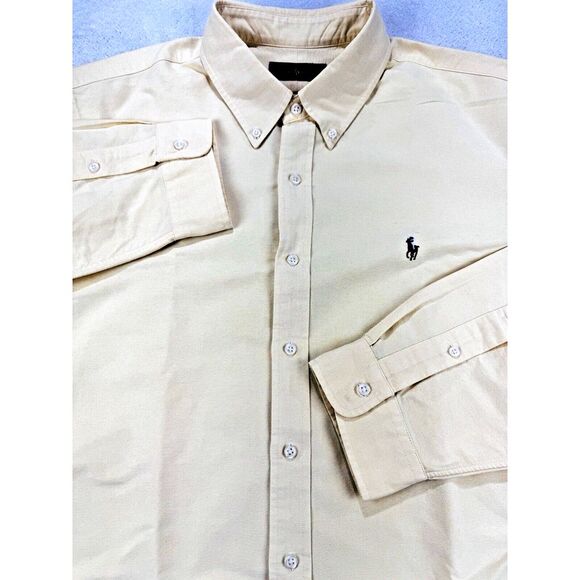 Ralph Lauren Other - RALPH LAUREN Oxford Shirt Men 2XL Yellow  Button‎ Down LS Flesh Pony